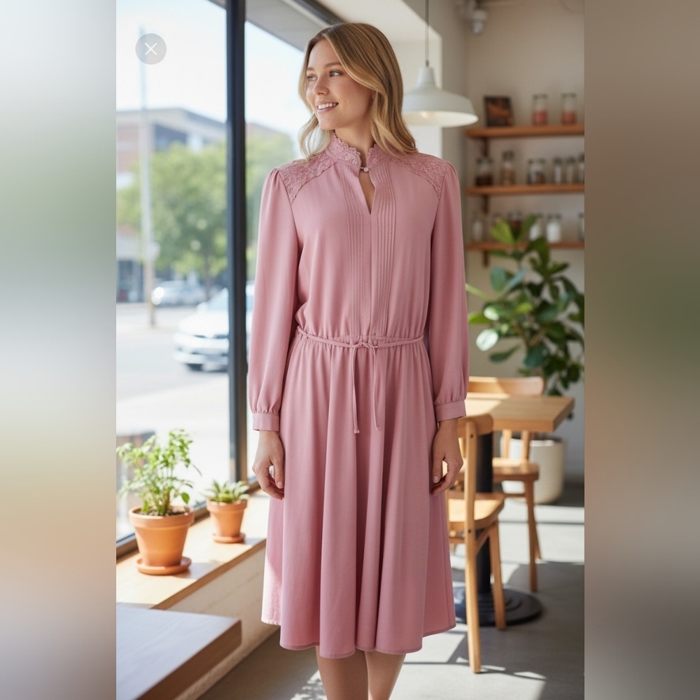 Vintage Jane Baar Size L Mauve Dress